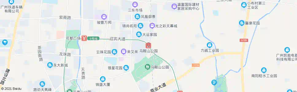 广州马鞍山公园_公交站地图_广州公交_妙搜公交查询2024