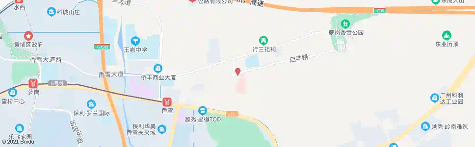 广州荔红路(萝岗中医院)_公交站地图_广州公交_妙搜公交查询2024