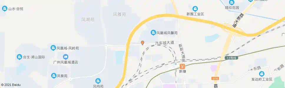 广州凤馨苑_公交站地图_广州公交_妙搜公交查询2024