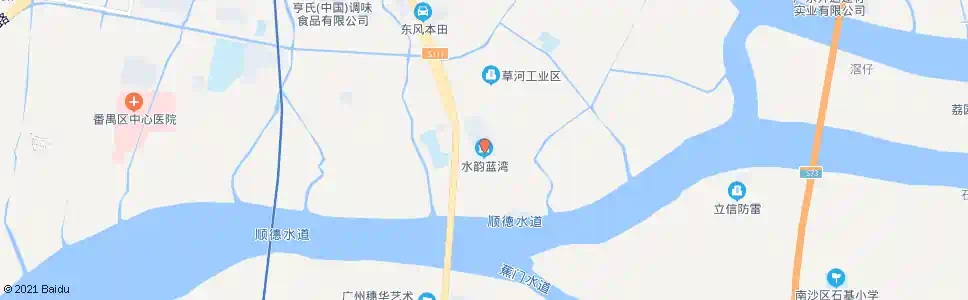 广州水韵蓝湾_公交站地图_广州公交_妙搜公交查询2024