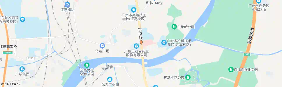 广州江村大桥北_公交站地图_广州公交_妙搜公交查询2024