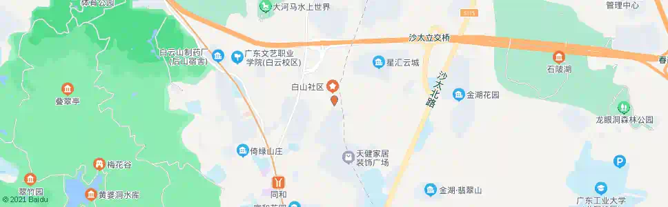 广州白山村尾_公交站地图_广州公交_妙搜公交查询2024