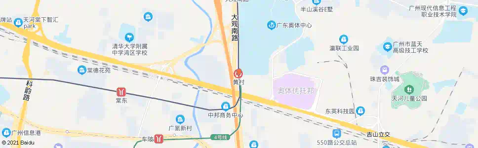 广州brt黄村_公交站地图_广州公交_妙搜公交查询2024