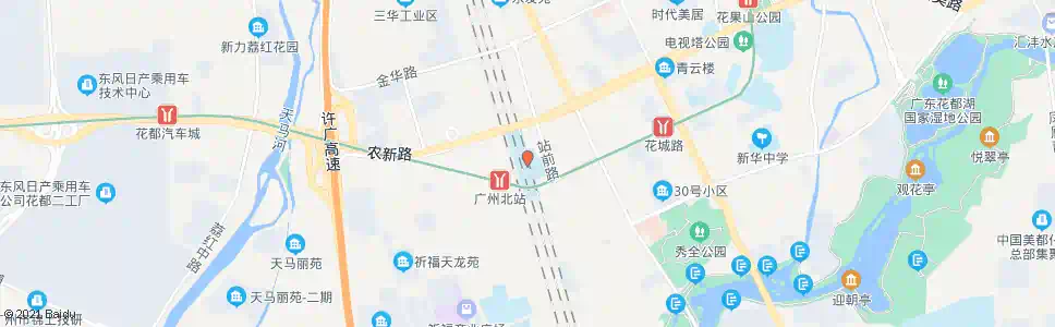 广州车坡高架桥北_公交站地图_广州公交_妙搜公交查询2024