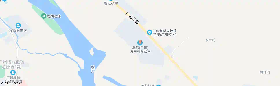 广州北汽厂_公交站地图_广州公交_妙搜公交查询2024