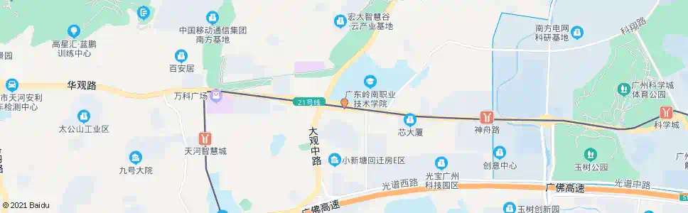 广州岭南学院_公交站地图_广州公交_妙搜公交查询2024