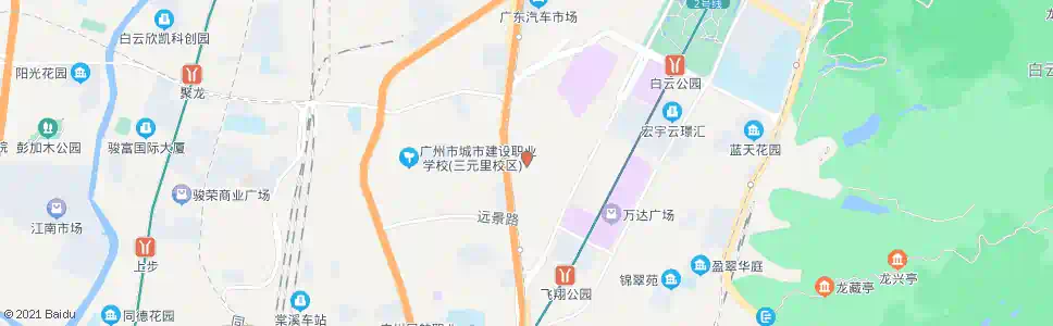 广州南云东街_公交站地图_广州公交_妙搜公交查询2024