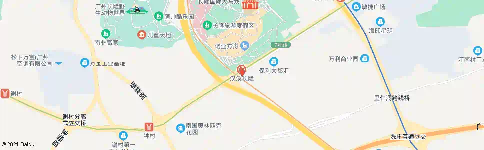 广州地铁汉溪长隆站总站_公交站地图_广州公交_妙搜公交查询2024