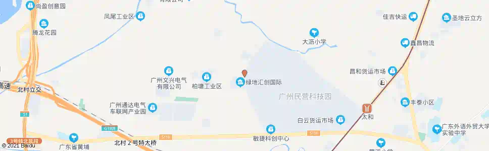 广州民科园北门_公交站地图_广州公交_妙搜公交查询2024