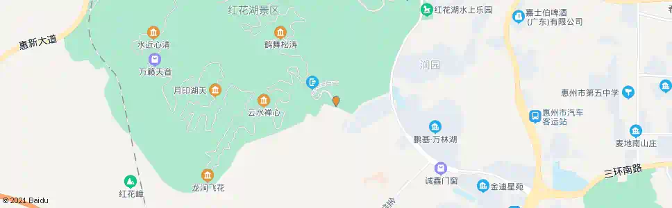 惠州红花湖南门_公交站地图_惠州公交_妙搜公交查询2024