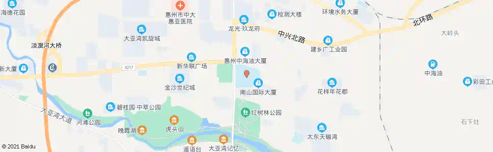 惠州大亚湾体育中心北_公交站地图_惠州公交_妙搜公交查询2024