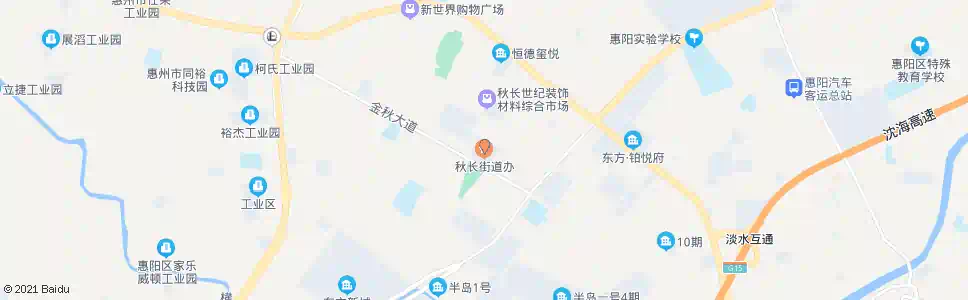 惠州秋长街道办_公交站地图_惠州公交_妙搜公交查询2024