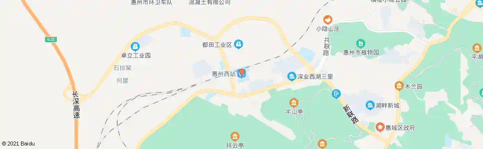 惠州火车西站_公交站地图_惠州公交_妙搜公交查询2024