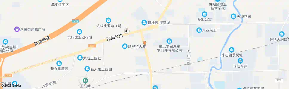 惠州鹏惠花园_公交站地图_惠州公交_妙搜公交查询2024