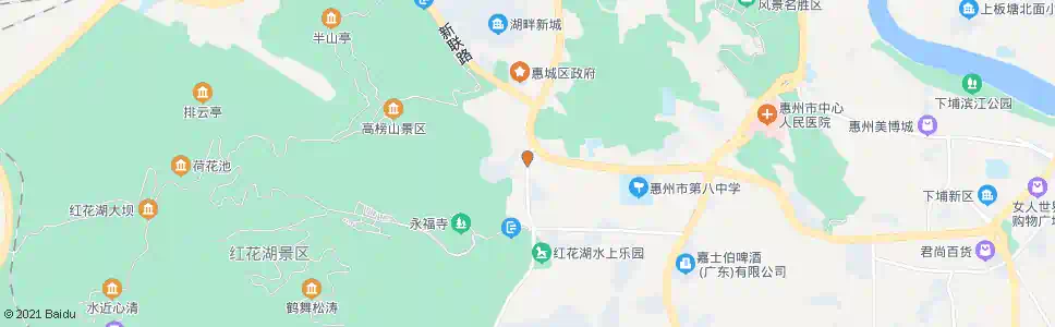 惠州红花湖路口_公交站地图_惠州公交_妙搜公交查询2024