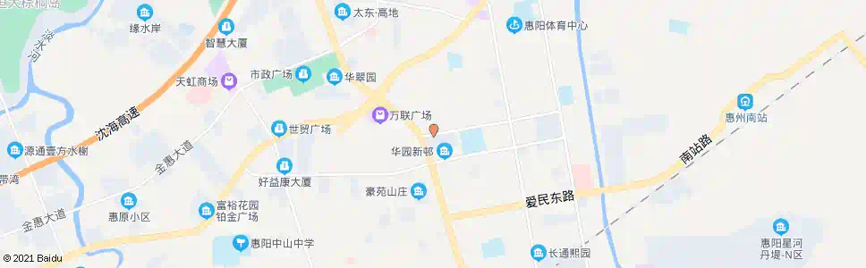 惠州星旗宾馆_公交站地图_惠州公交_妙搜公交查询2024