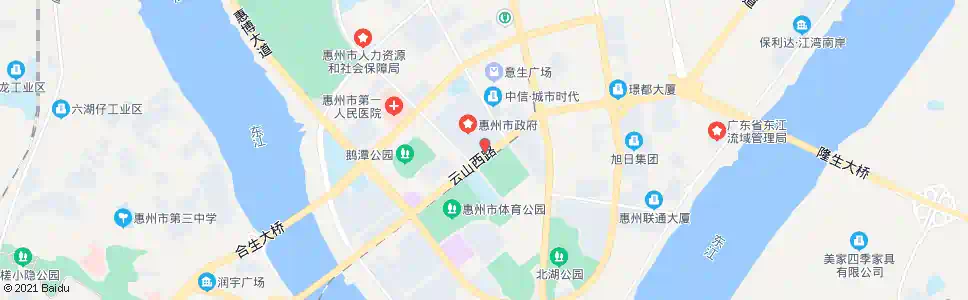 惠州西区万客来_公交站地图_惠州公交_妙搜公交查询2024