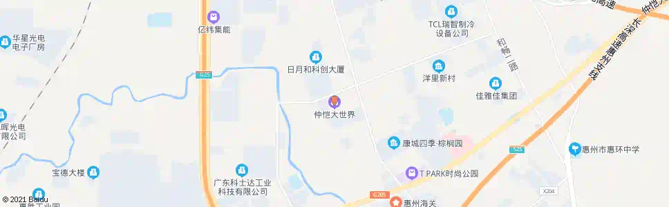 惠州仲恺大世界_公交站地图_惠州公交_妙搜公交查询2024