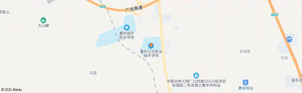 惠州中职城(卫生职业学院)_公交站地图_惠州公交_妙搜公交查询2024