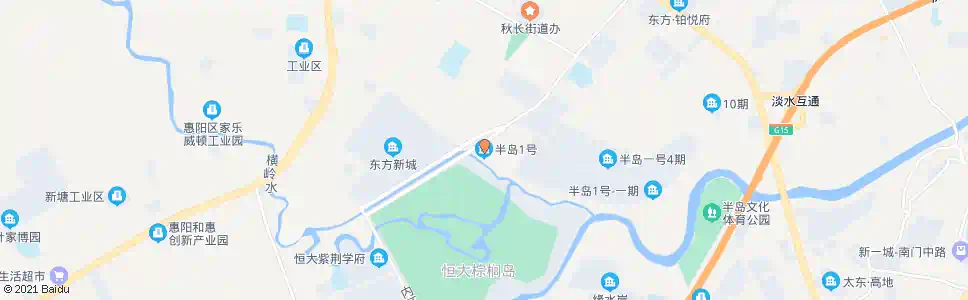 惠州半岛一号二期_公交站地图_惠州公交_妙搜公交查询2024