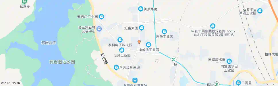 深圳石岩同富裕工业区_公交站地图_深圳公交_妙搜公交查询2024