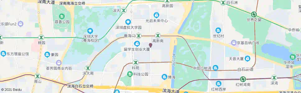 深圳科技南路_公交站地图_深圳公交_妙搜公交查询2024