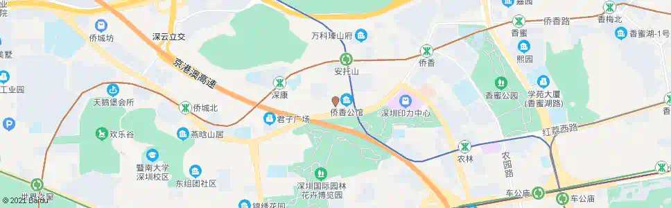 深圳鸿新花园1_公交站地图_深圳公交_妙搜公交查询2024