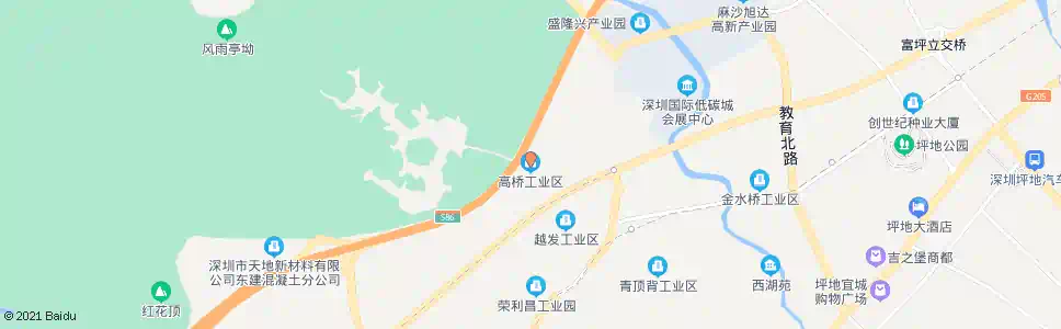 深圳高桥工业区_公交站地图_深圳公交_妙搜公交查询2024