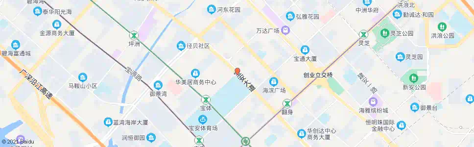 深圳宝安体育馆东_公交站地图_深圳公交_妙搜公交查询2024