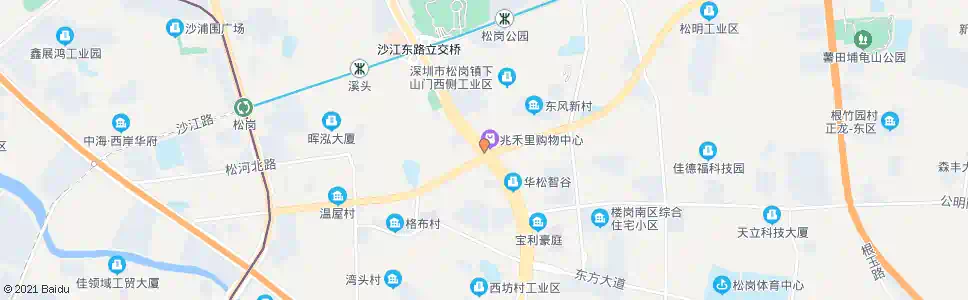 深圳松岗桥底_公交站地图_深圳公交_妙搜公交查询2024