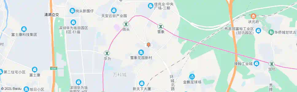 深圳雪象新村_公交站地图_深圳公交_妙搜公交查询2024