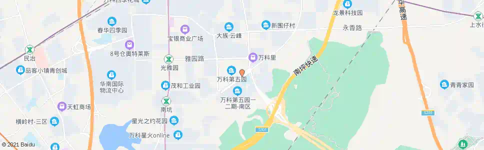 深圳五园小学北_公交站地图_深圳公交_妙搜公交查询2024