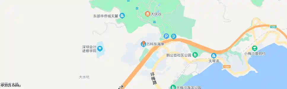 深圳万科东海岸_公交站地图_深圳公交_妙搜公交查询2024