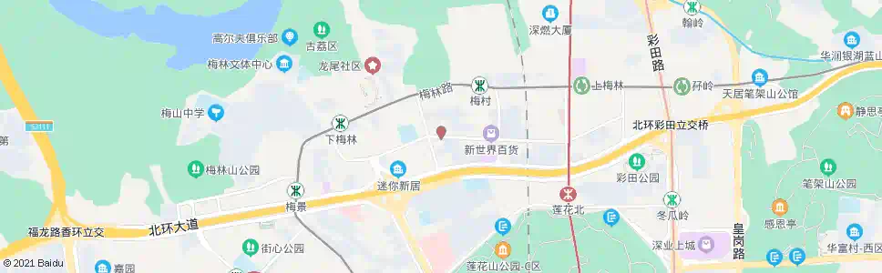 深圳梅林街道办_公交站地图_深圳公交_妙搜公交查询2024