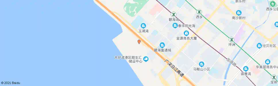 深圳沿江西乡北出口_公交站地图_深圳公交_妙搜公交查询2024