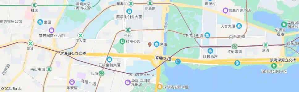 深圳南外学校高新分部_公交站地图_深圳公交_妙搜公交查询2024