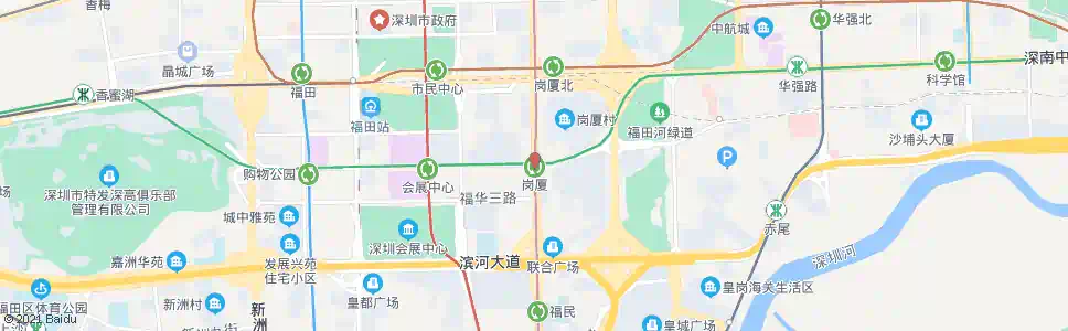 深圳岗厦2_公交站地图_深圳公交_妙搜公交查询2024