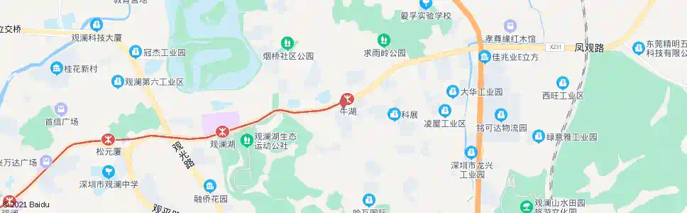 深圳牛湖老村路口_公交站地图_深圳公交_妙搜公交查询2024