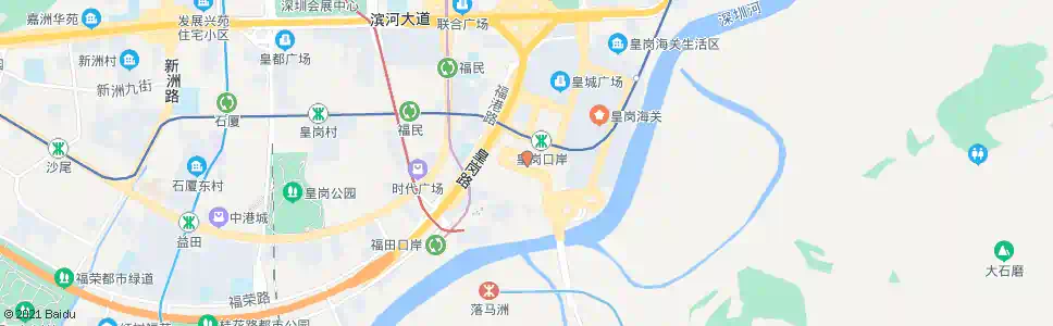 深圳皇岗口岸总站_公交站地图_深圳公交_妙搜公交查询2024