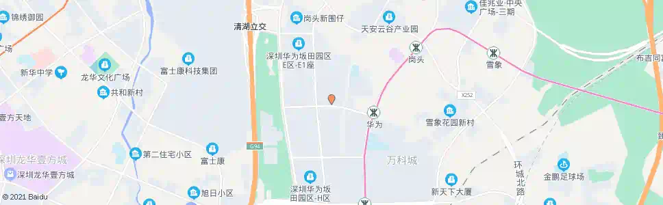 深圳坂田华为基地南门_公交站地图_深圳公交_妙搜公交查询2024