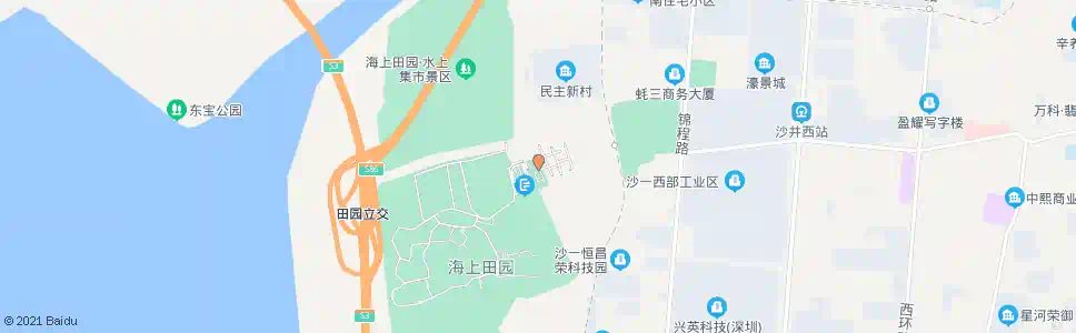 深圳海上田园_公交站地图_深圳公交_妙搜公交查询2024