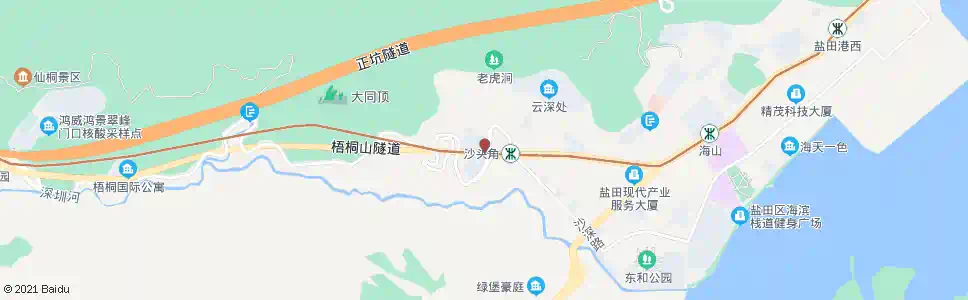 深圳梧桐山隧道口1_公交站地图_深圳公交_妙搜公交查询2024