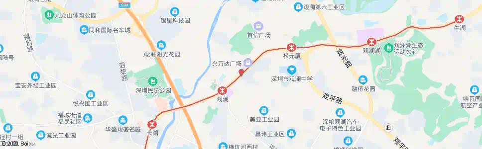 深圳观澜影剧院_公交站地图_深圳公交_妙搜公交查询2024