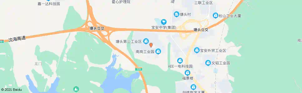 深圳石岩南岗工业区_公交站地图_深圳公交_妙搜公交查询2024