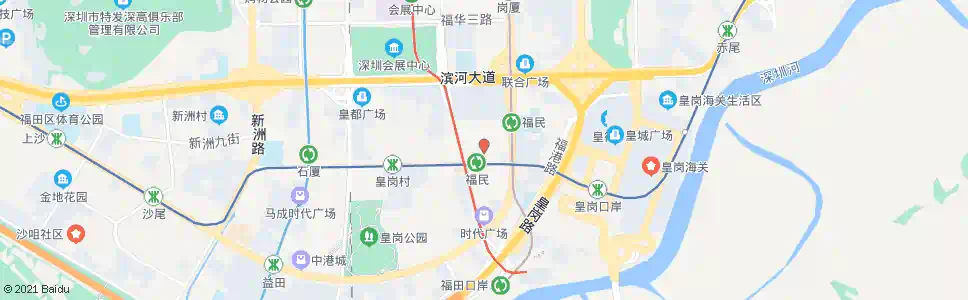 深圳福民地铁站_公交站地图_深圳公交_妙搜公交查询2024