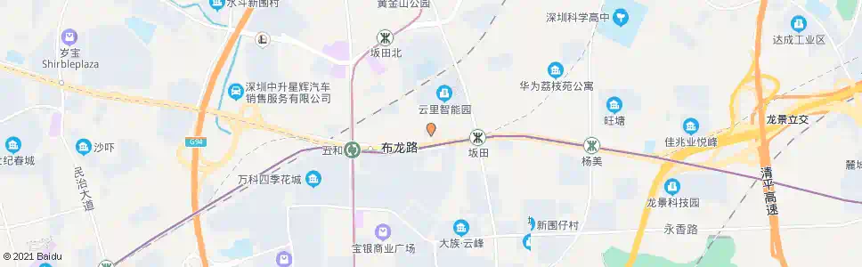 深圳坂田医院_公交站地图_深圳公交_妙搜公交查询2024