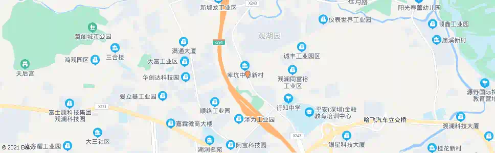 深圳库坑天桥_公交站地图_深圳公交_妙搜公交查询2024