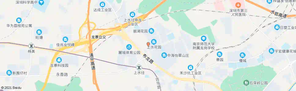 深圳上水花园_公交站地图_深圳公交_妙搜公交查询2024