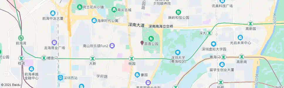 深圳荔香公园南_公交站地图_深圳公交_妙搜公交查询2024