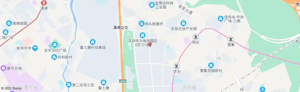 深圳坂田华为基地_公交站地图_深圳公交_妙搜公交查询2024